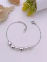 Elegant Anti-Tarnish Pearl & Silver Bead Bracelet