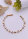 Classic Dual-Tone Beaded Anti-Tarnish Bracelet (Rose-Gold)