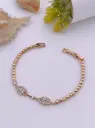 Leaf Motif Anti-Tarnish Rose Gold Bracelet 