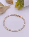Elegant Baguette-Cut Anti-Tarnish Gold Bracelet