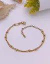Dual-Layer Beaded Anti-Tarnish Gold Bracelet