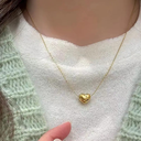  Golden Heart Anti-Tarnish Pendant Necklace