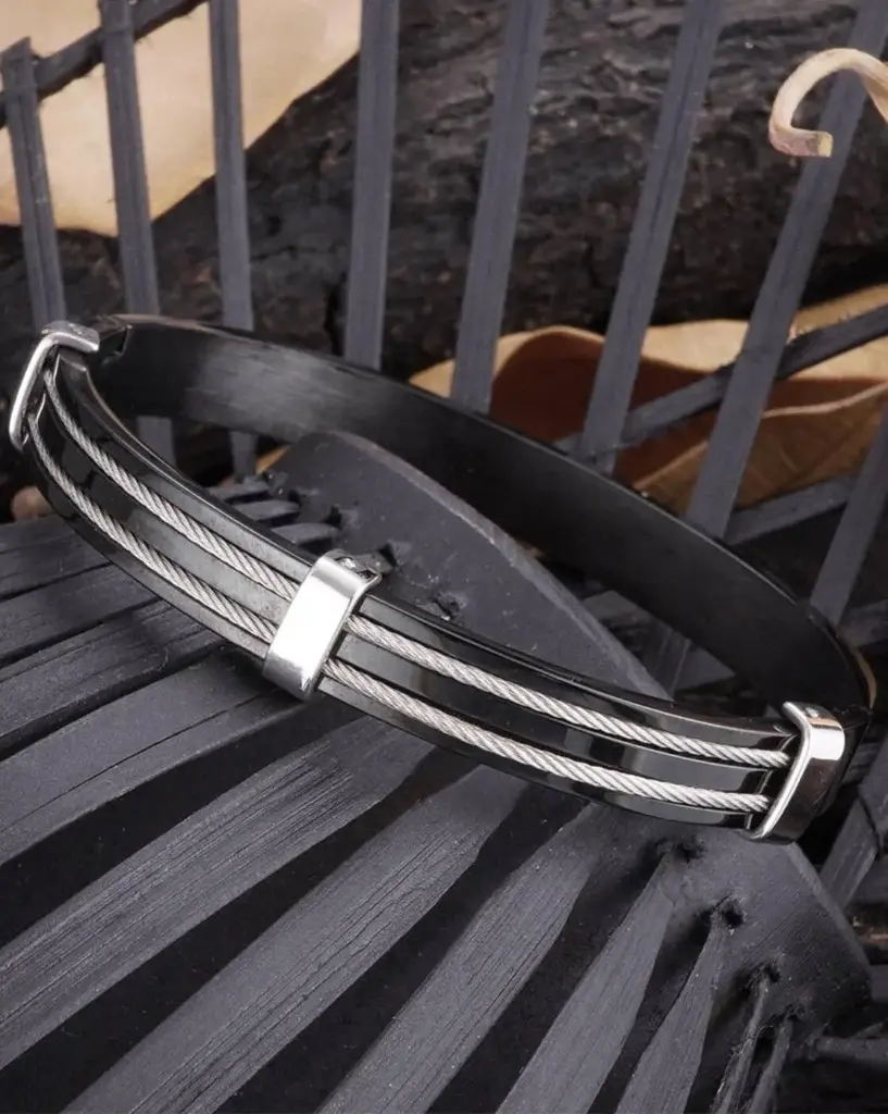 Men’s Anti-Tarnish Cable Bracelet(Silver)