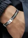 Sleek Men's Stainless Steel Cable Bracelet