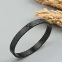 Matte Black Checkered Titanium Bracelet