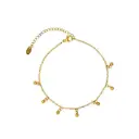 Elegant Gold-Plated Dangling Bead Bracelet