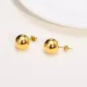  Gold Ball Stud Earrings