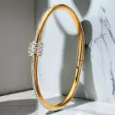 Gold-toned bracelet adorned with sparkling crystals