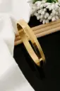 Luxurious Gold-Tone Stainless Steel Cuff Bracelet