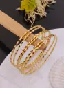 6pc Twisted Gold Bangles Set