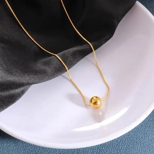 Golden Solitude Pendant Necklace