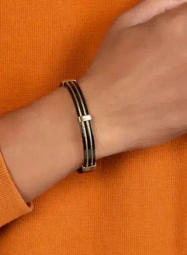 Men’s Black & Gold Bracelet