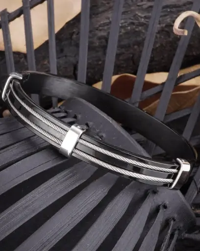 Men’s Anti-Tarnish Cable Bracelet(Silver)