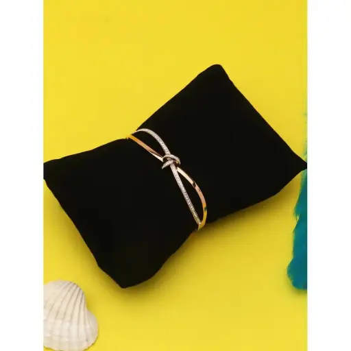 Anti-Tarnish Gold Rectangle Cuff Bracelet(Rose Gold)