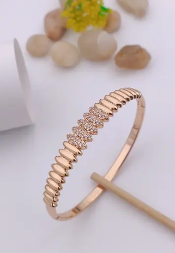 Rose Gold Crystal Bangle