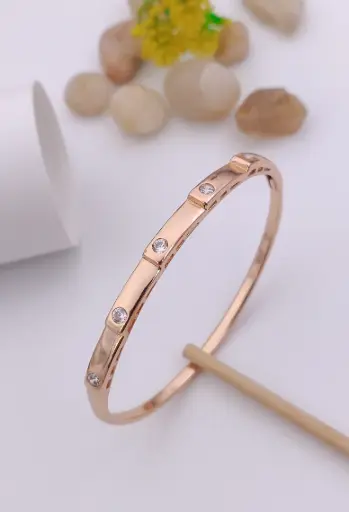 Rose Gold Studded Anti-Tarnish Bangle