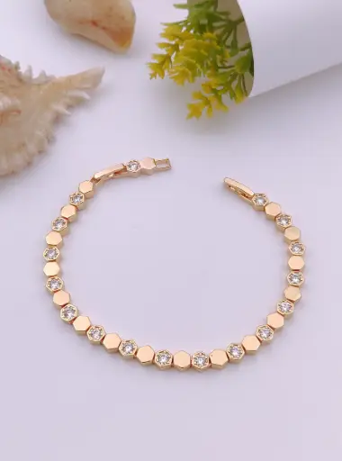 [k_B010] HexaSpark Rose-Gold-Plated Bracelet